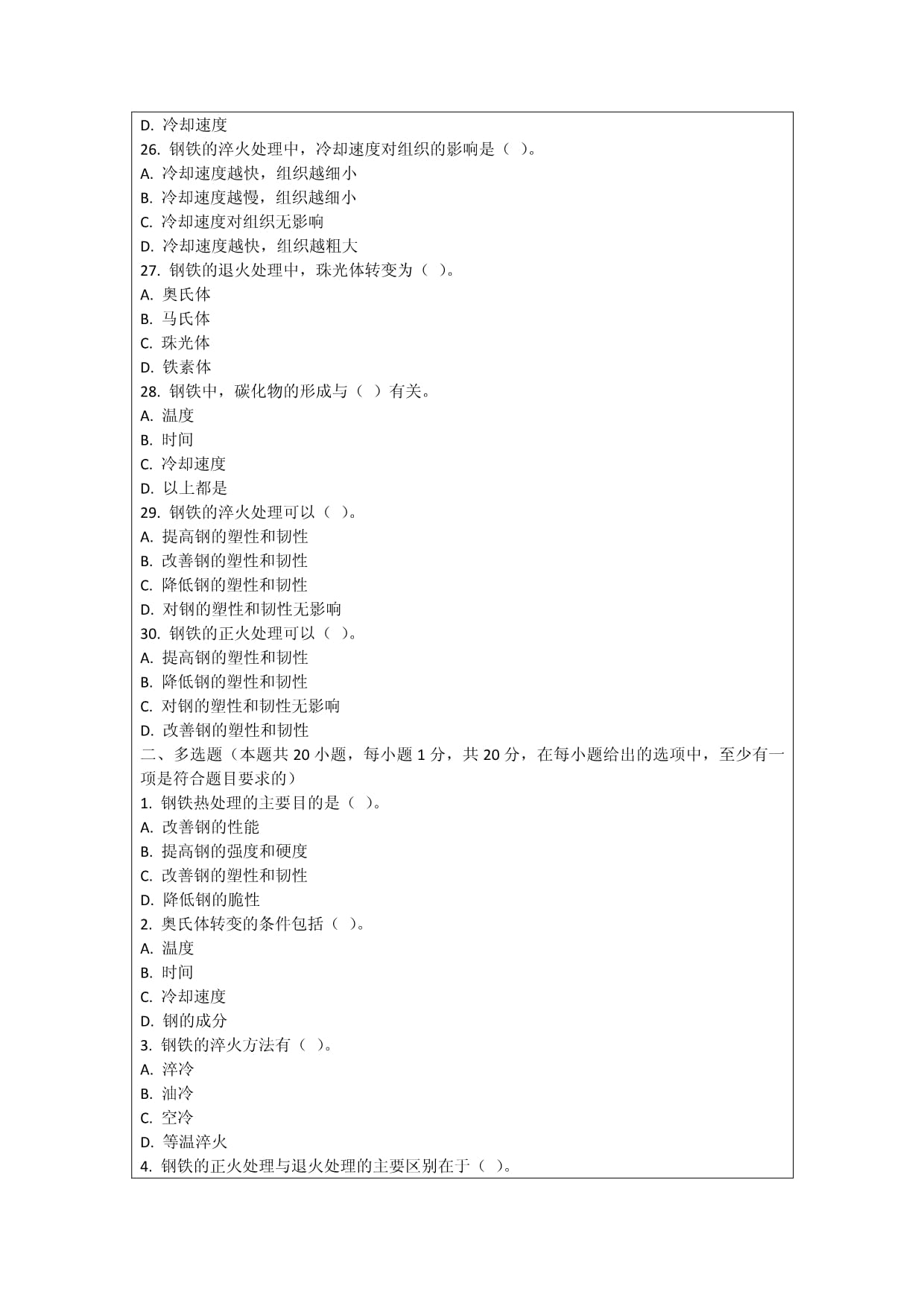 钢压延加工中的热处理技术综合考核试卷
